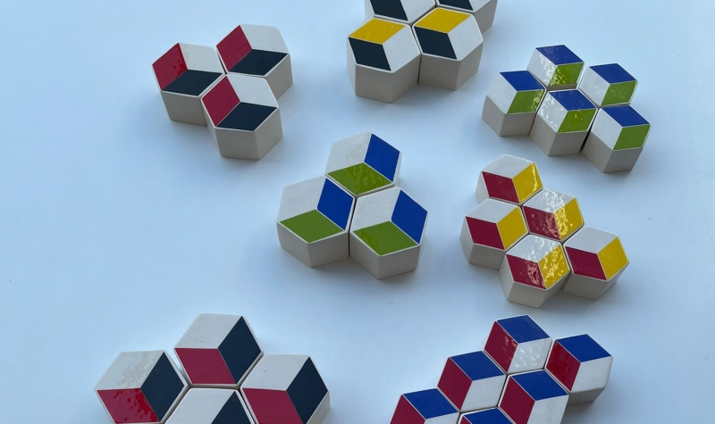 Susanne Haag Keramiek kleurige kubussen